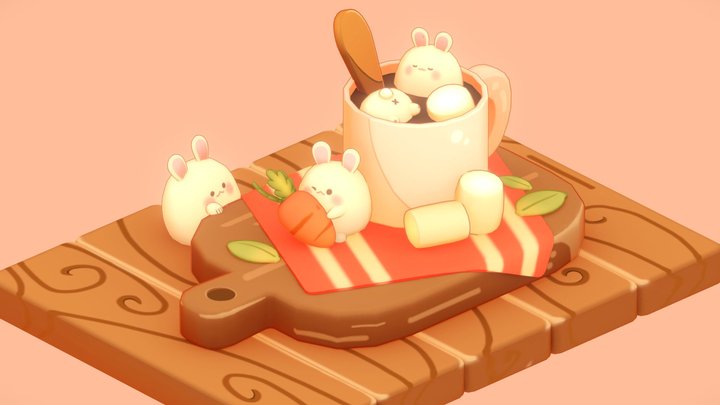 Choco Bunny 3D Model