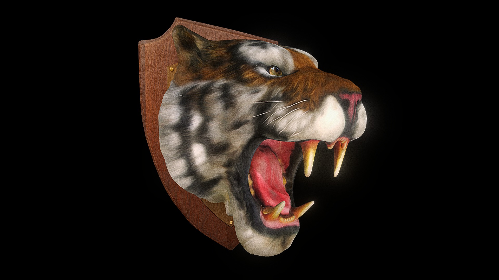 3D model Tiger - This is a 3D model of the Tiger. The 3D model is about a lion with its mouth open.