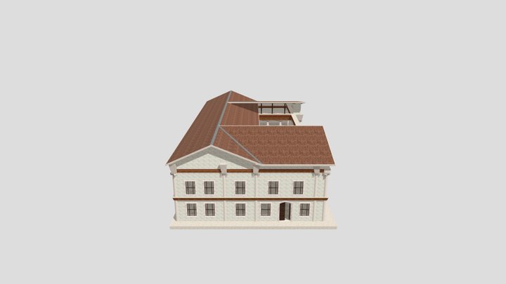 Ancient Roman Government Building 3D Model