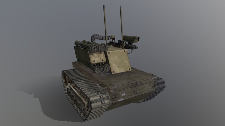 Platform-M Military Robot 3D Model