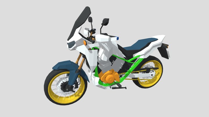 Honda Africa Twin Low Poly – Game Ready 3D Model