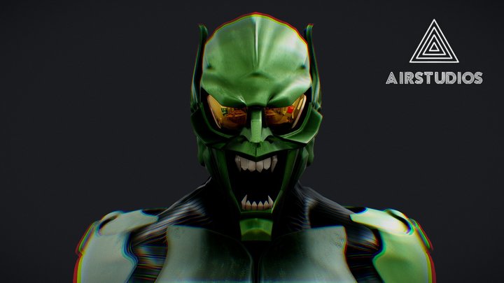 Green Goblin Full Body (Glider and Pumpkin bomb) 3D Model