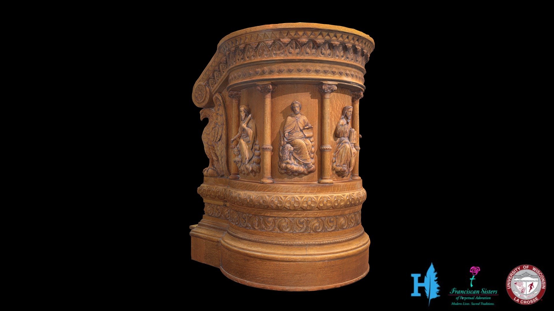 Pulpit by the E. Hackner Co. - 3D model by La Crosse County Historical ...