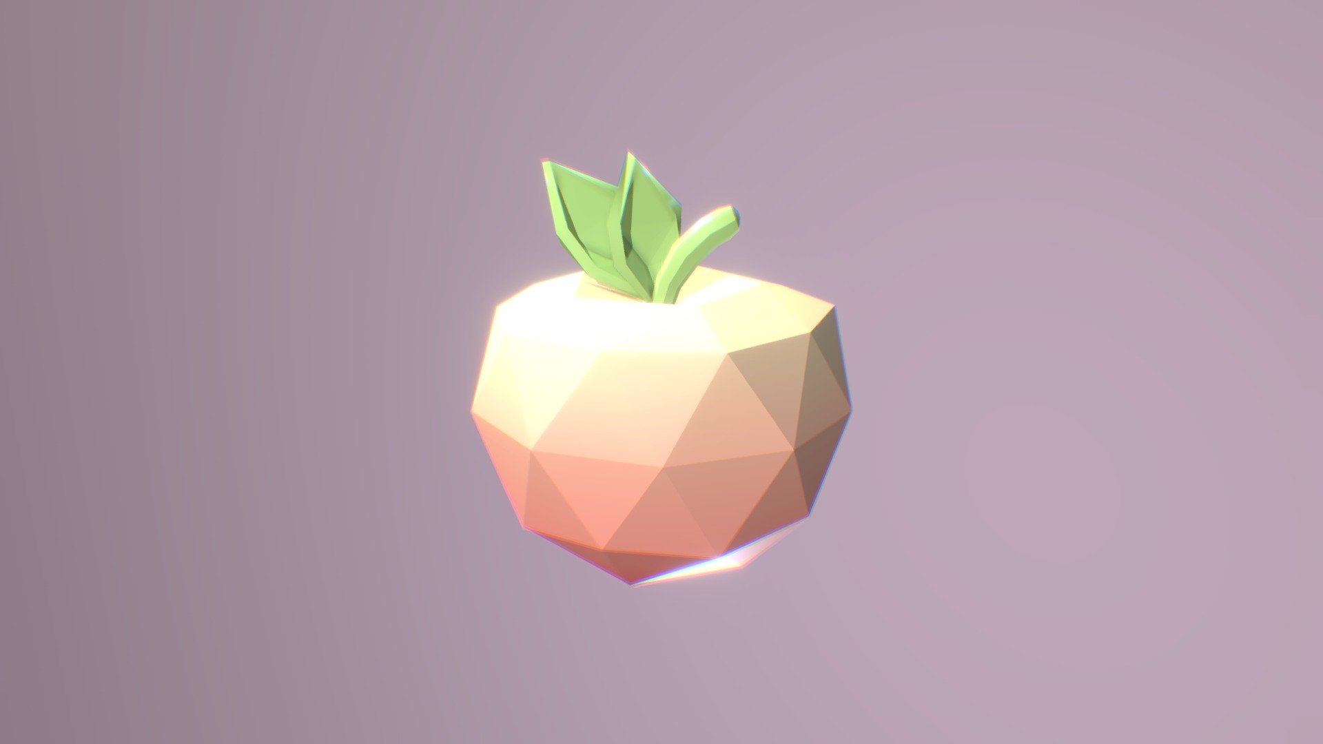 low poly peach model - 3D model by ayla (@aylaw) [584481c] - Sketchfab