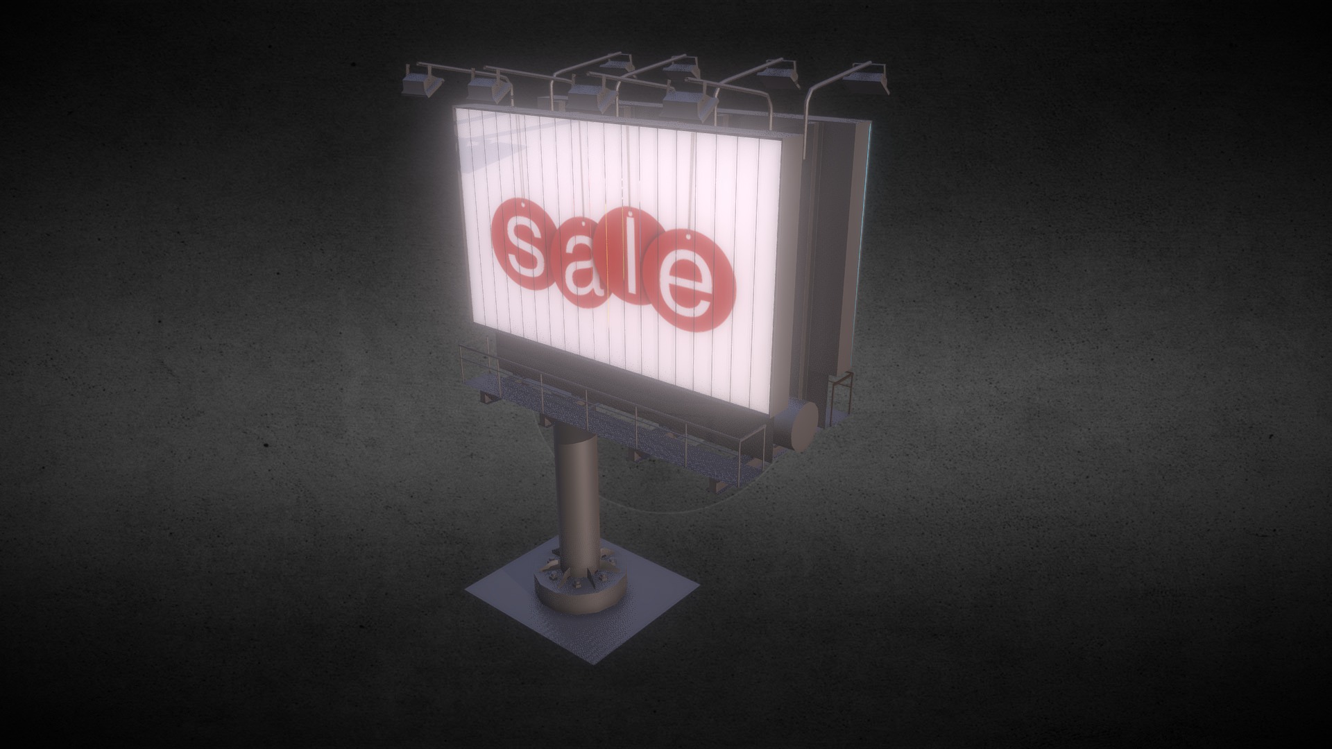 3D model Billboard 360 - This is a 3D model of the Billboard 360. The 3D model is about a sign on a stand.