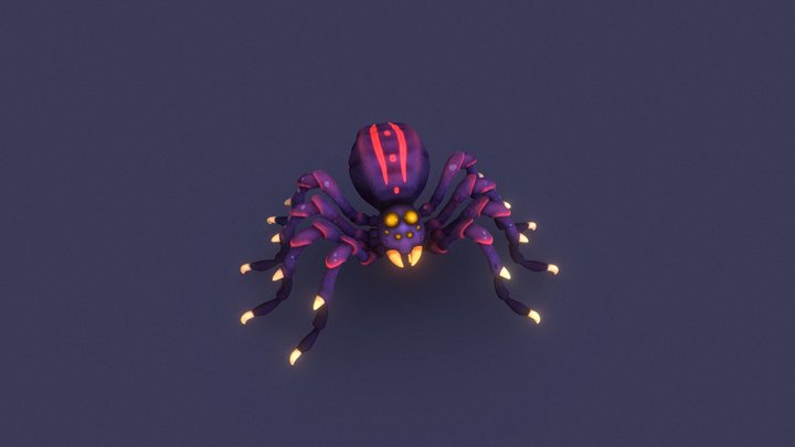 Spider Cartoon 3D Model
