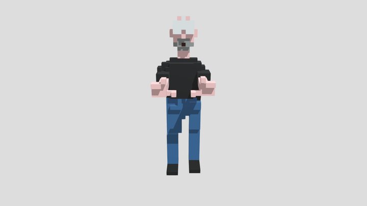 Middle aged man in VR 3D Model