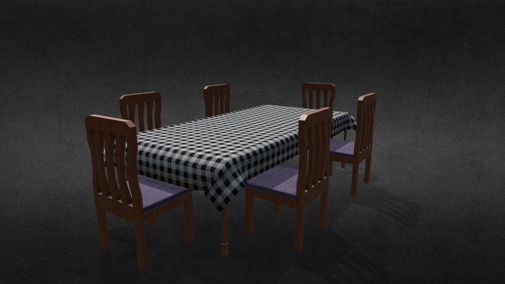 Dining Table Set 3D Model