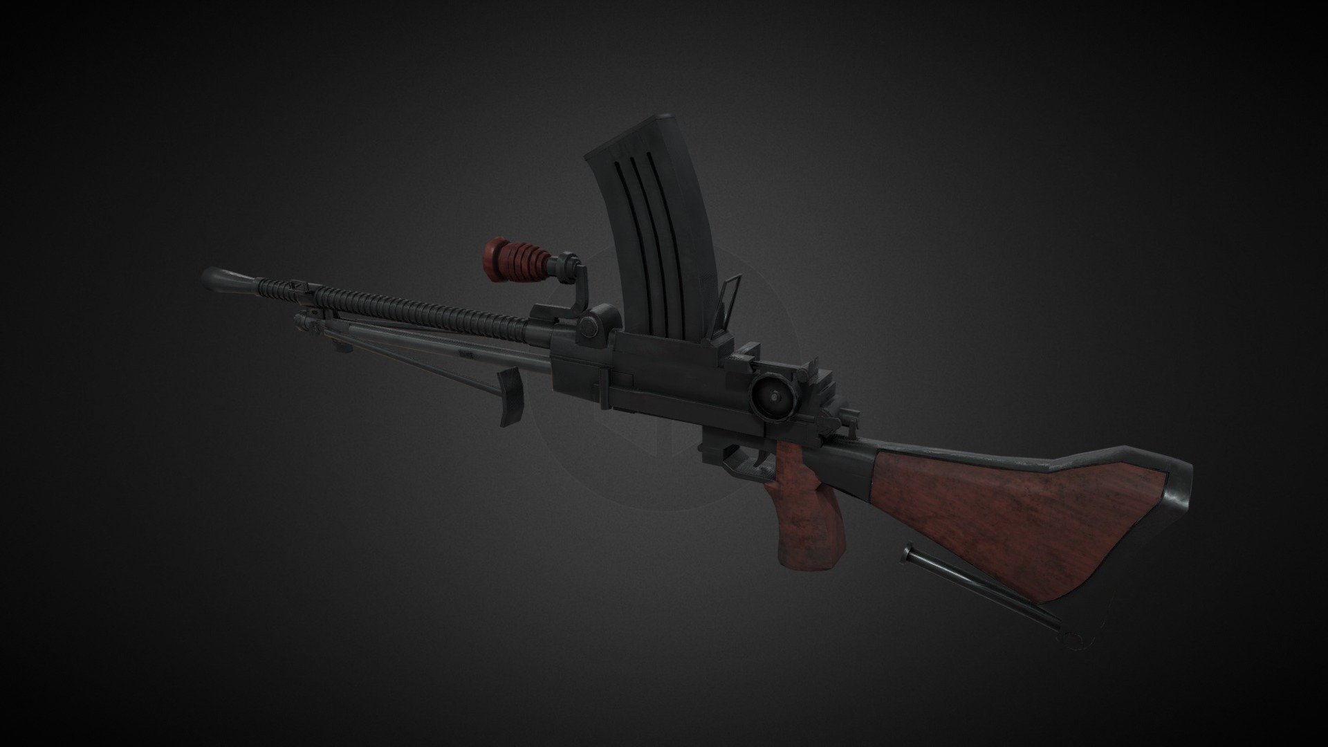 Machine gun type 99 Buy Royalty Free 3D model by Stastsb [5849069
