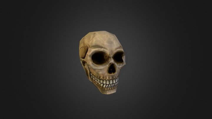 Low-poly Skull 3D Model
