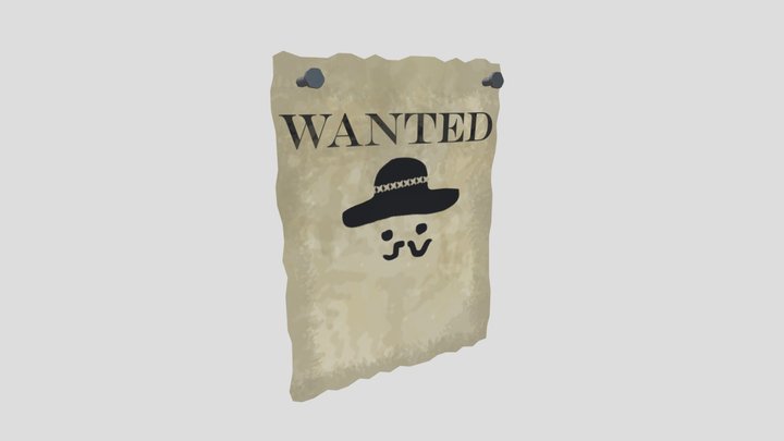 wanted poster 3D Model