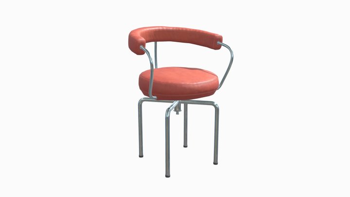 Red Stool 3D Model