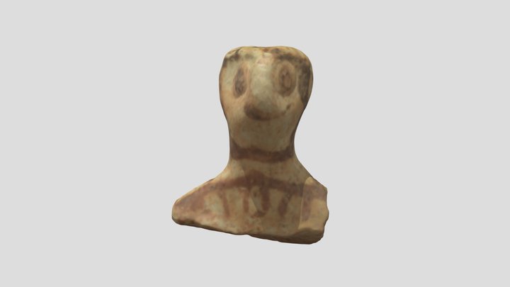 Ayios Vasileios, Sector III, head of a figurine 3D Model