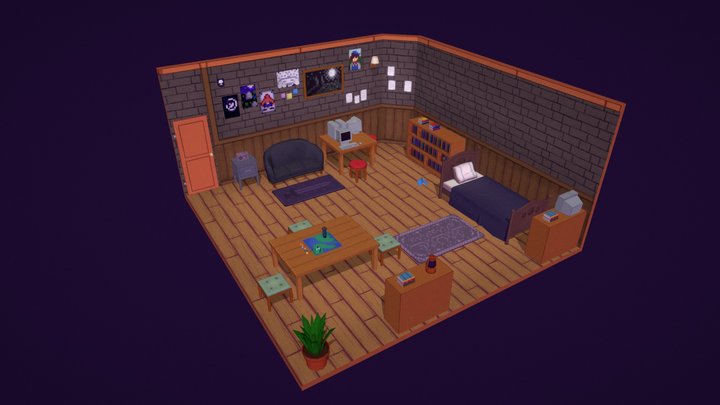 Sebastian’s Room - Stardew Valley 3D Model