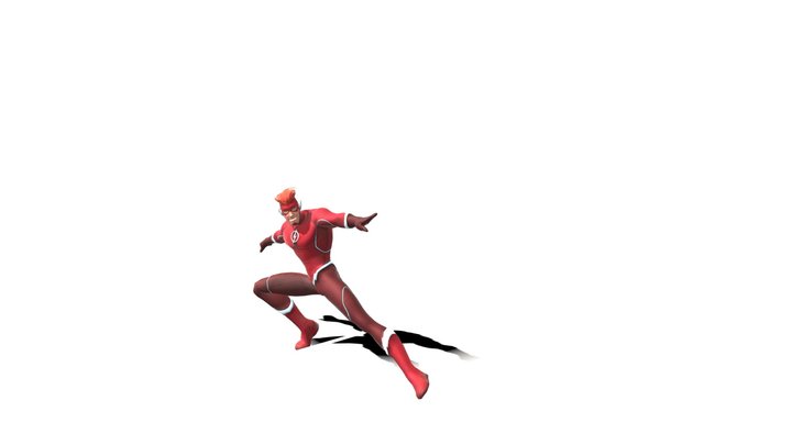 wally west 3D Model with Animations 3D Model