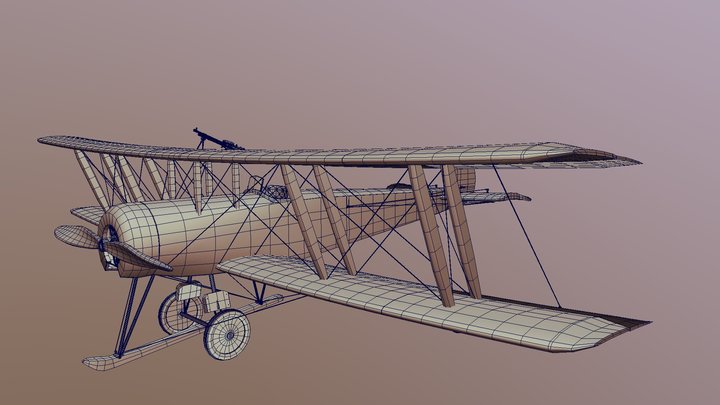Avión AVRO 504 / Plane AVRO 504 3D Model