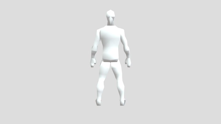 Low Poly Template Character 3D Model