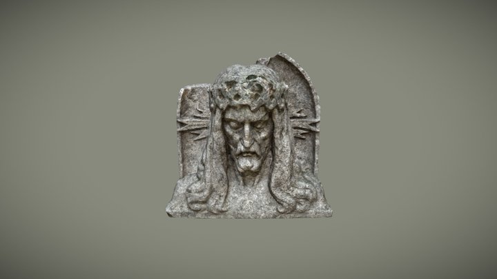 Jesus vintage stone sculpture 3D Model
