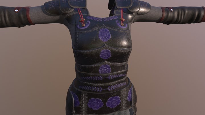 Japanese inspired armour 3D Model