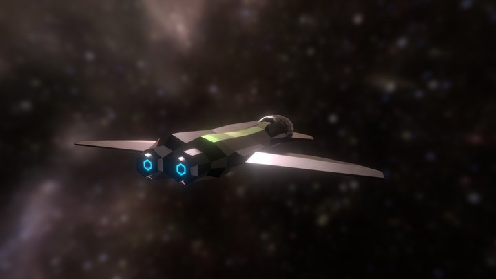 Low Poly SpaceShip 3D Model