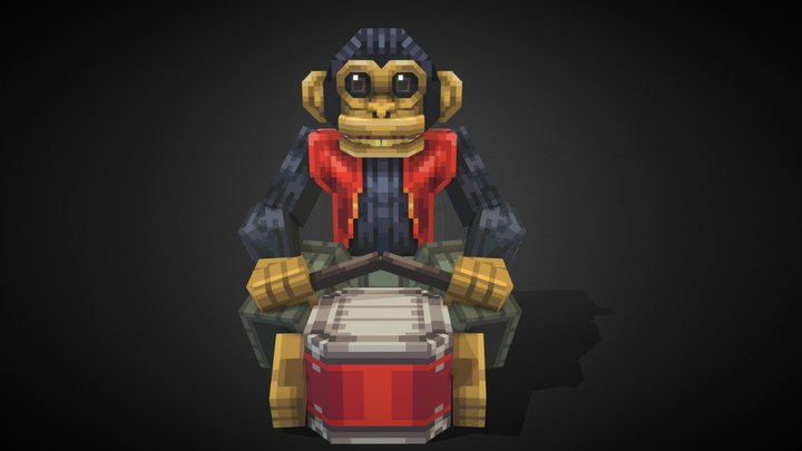 The Monkey Minecraft model 3D Model