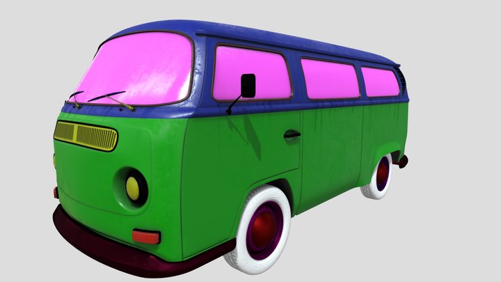 VOLKSWAGEN KOMBI 1973 3D Model