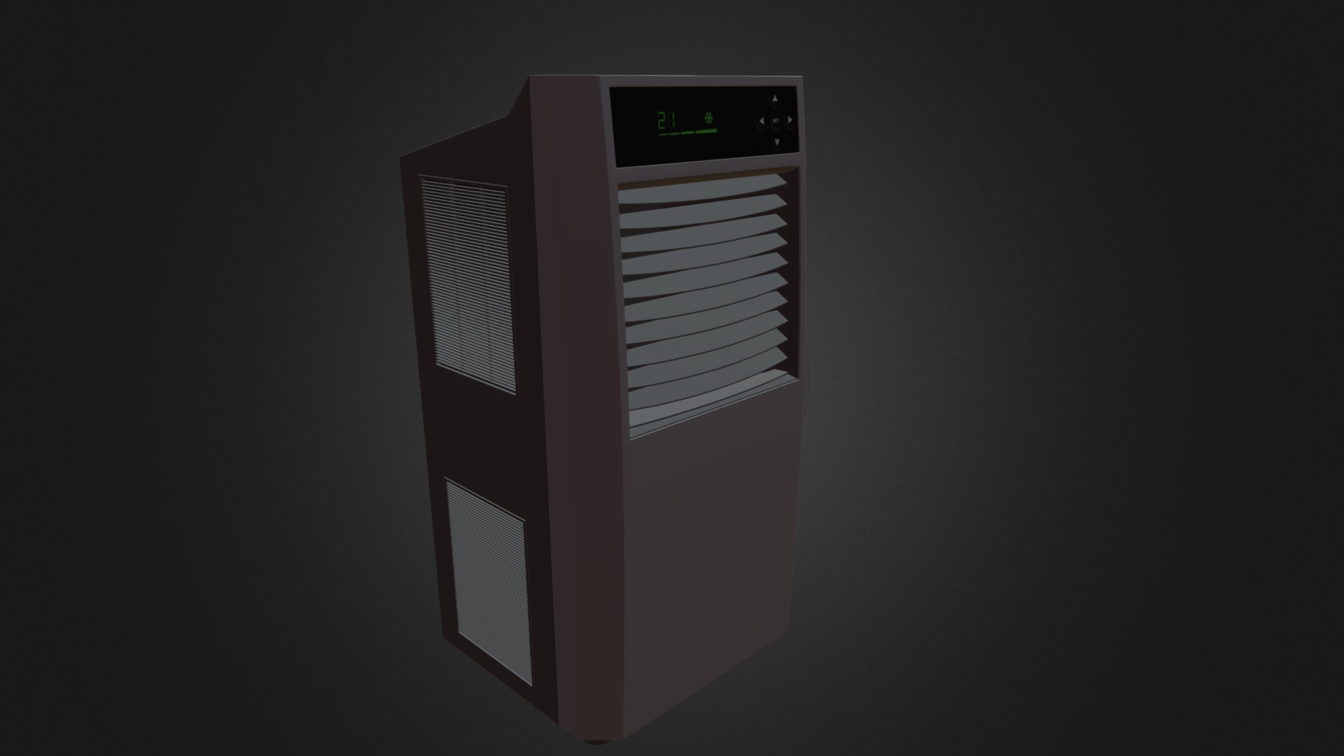 3D model Standing Air Conditioner 07 - This is a 3D model of the Standing Air Conditioner 07. The 3D model is about a rectangular electronic device.