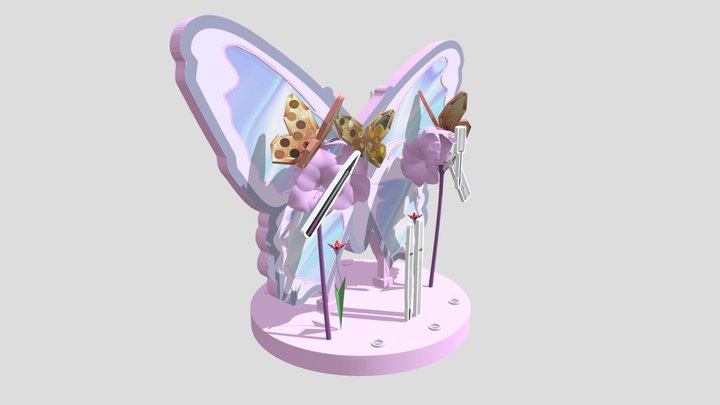 Butterfly Art Installation 3D Model