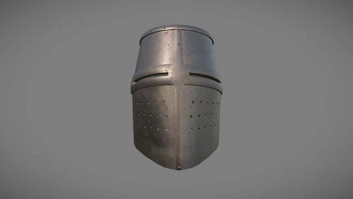 Medieval great helm 3D Model