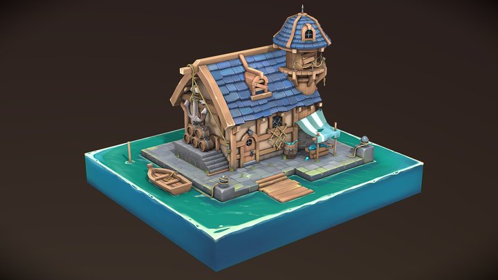 Fisher House/ Дом рыболова 3D Model