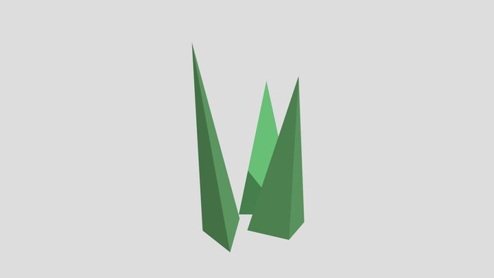 Low Poly Grass 3D Model