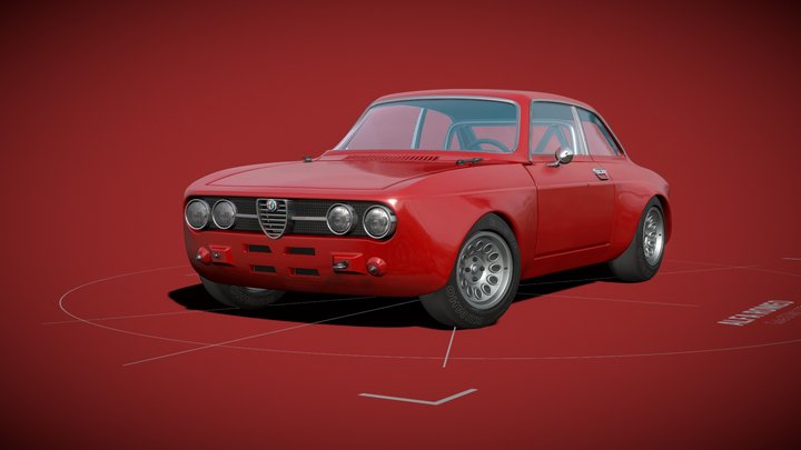 ALFA ROMEO Guilia GTAM - PRINTABLE 3D Model