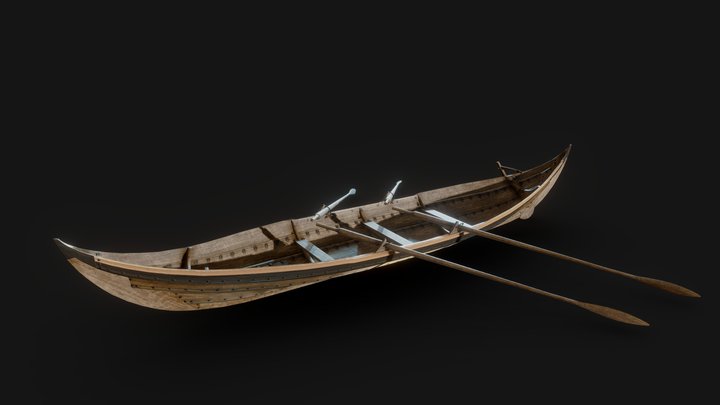 Gokstad Viking Faering 3D Model