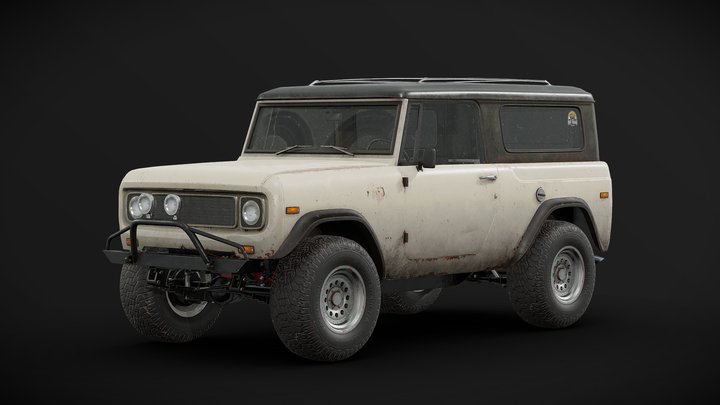 Old Classic Off-Road SUV 3D Model
