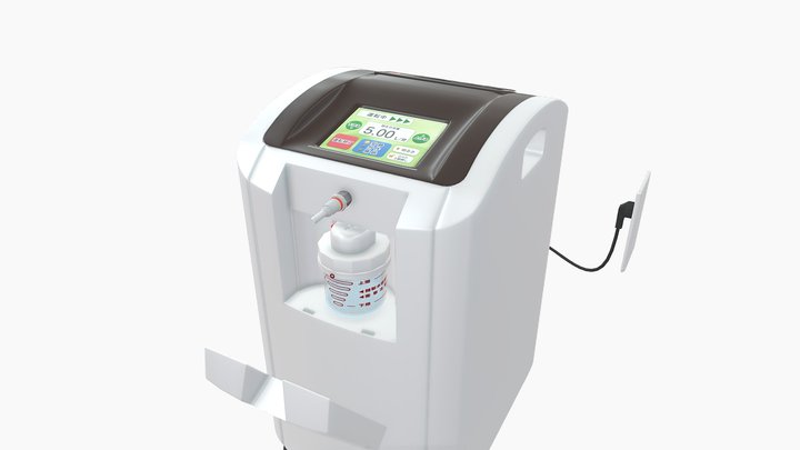 酸素濃縮装置 (在宅酸素療法）Oxygen Concentrator    WESTELLA 3D Model