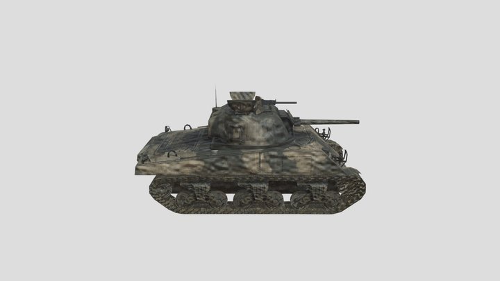 Vehicle Usa Sherman M4A3 3D Model
