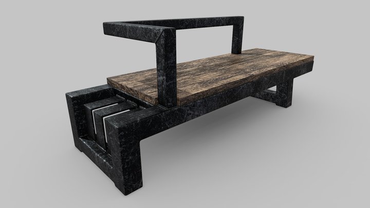 Street Bench 3D Model