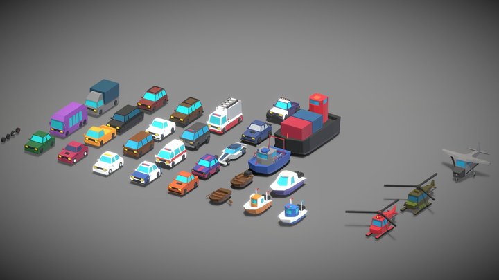 VEHICLE ASSET PACK 3D Model