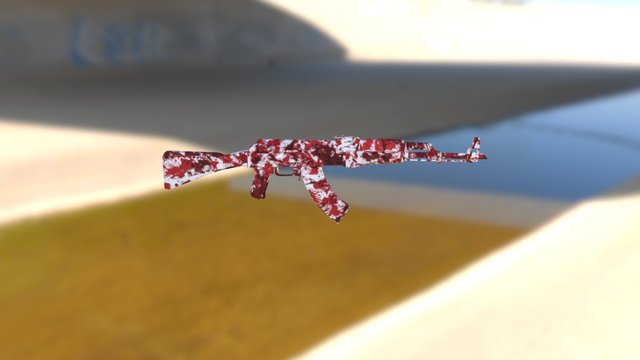 AK47 Blood Diamond 3D Model