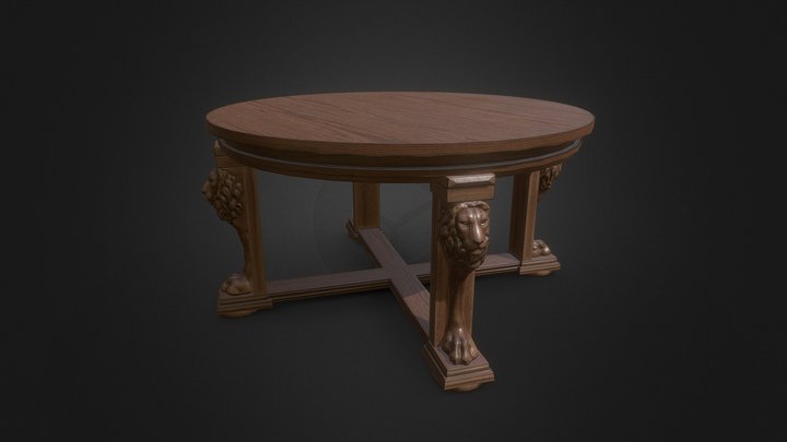 Lion Paw Table 3D Model