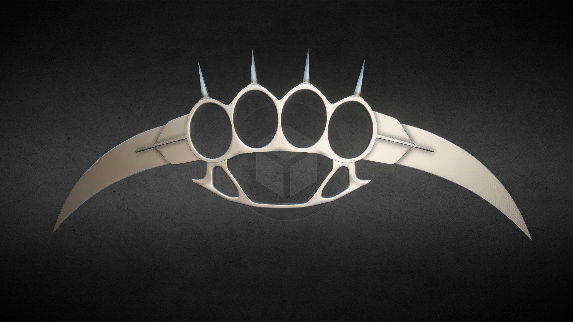 Brass Knuckle with Daggers 3D Model - Download Free 3D model by KawArts ...