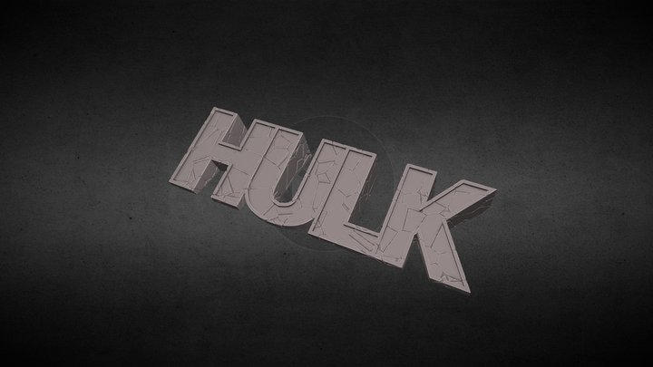 HULK Letters with 45 degrees