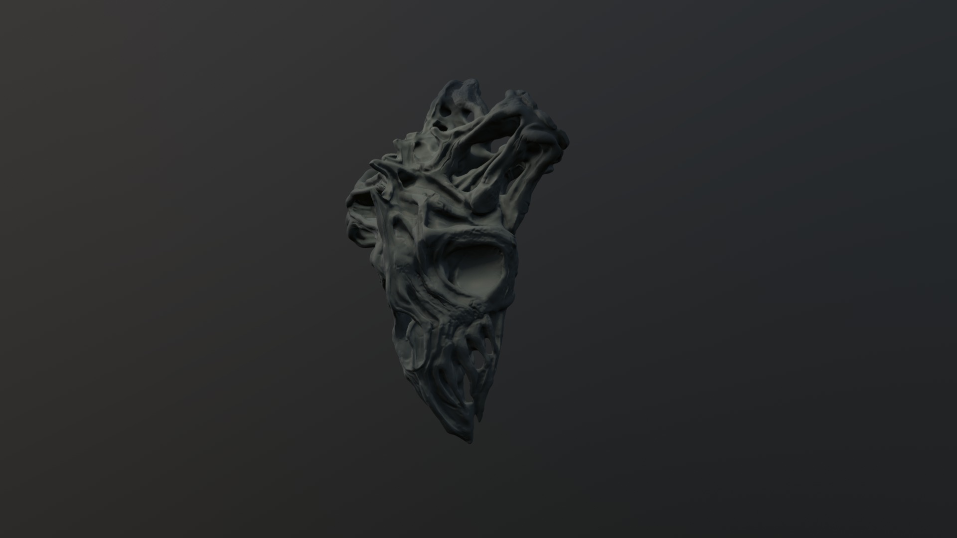 3D model Skull Cherep - This is a 3D model of the Skull Cherep. The 3D model is about a black and white image of a skull.