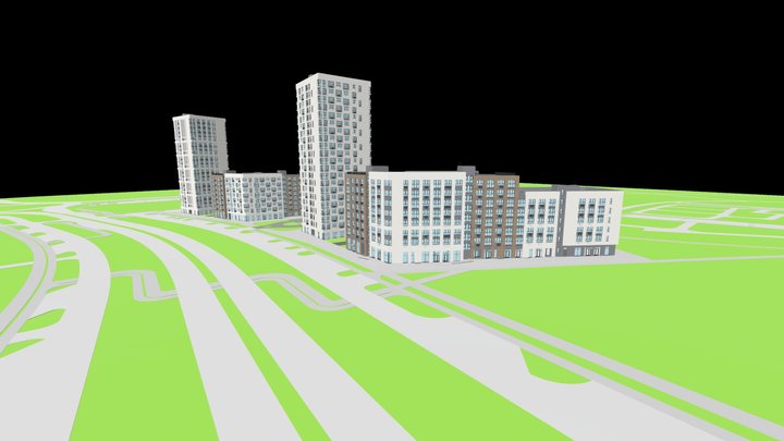 Белгород_Квартал 15-16_2025_12_09_(21-8-6эт)_сер 3D Model