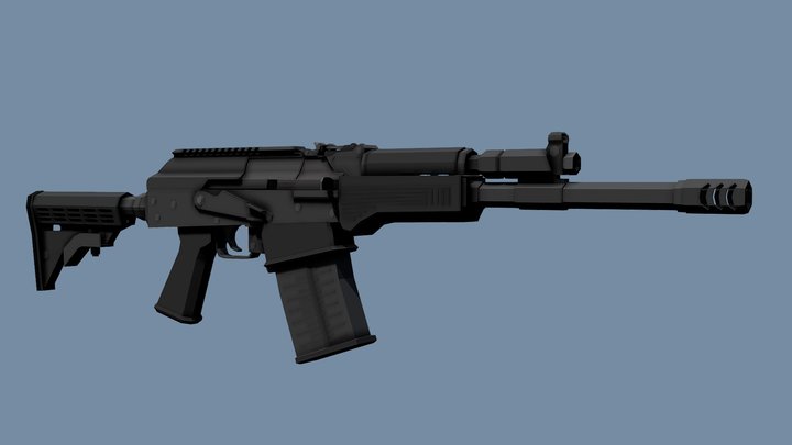 Low-Poly SDM AK-12s – Modello 3D gratuito STL