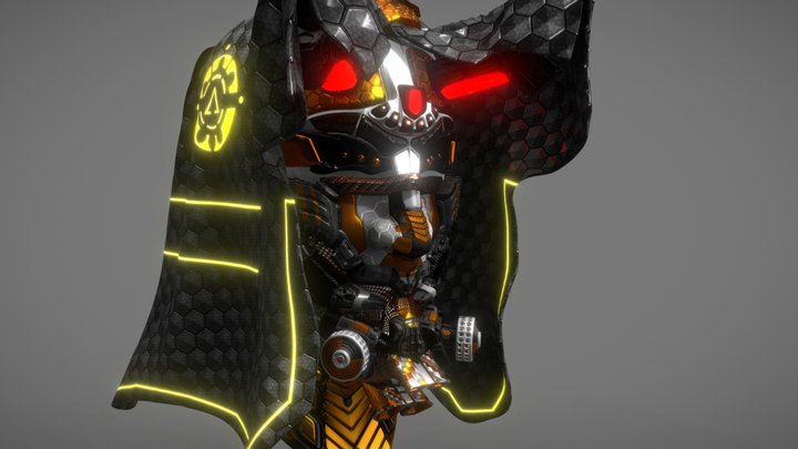 SCI FI Oni Bust / ONI 4 - Ringo UPDATED 3D Model