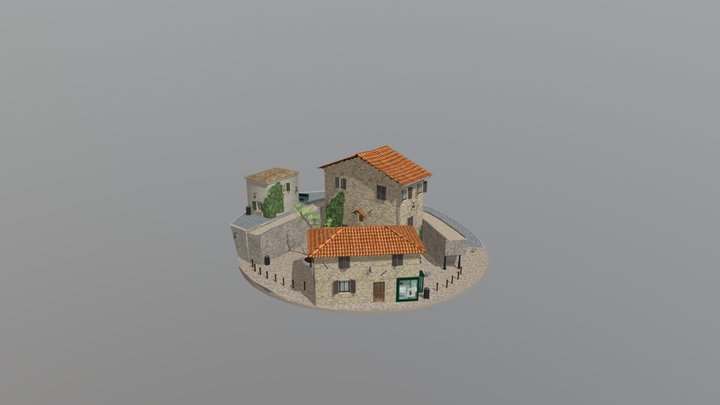 City Scene Assisi 3D Model