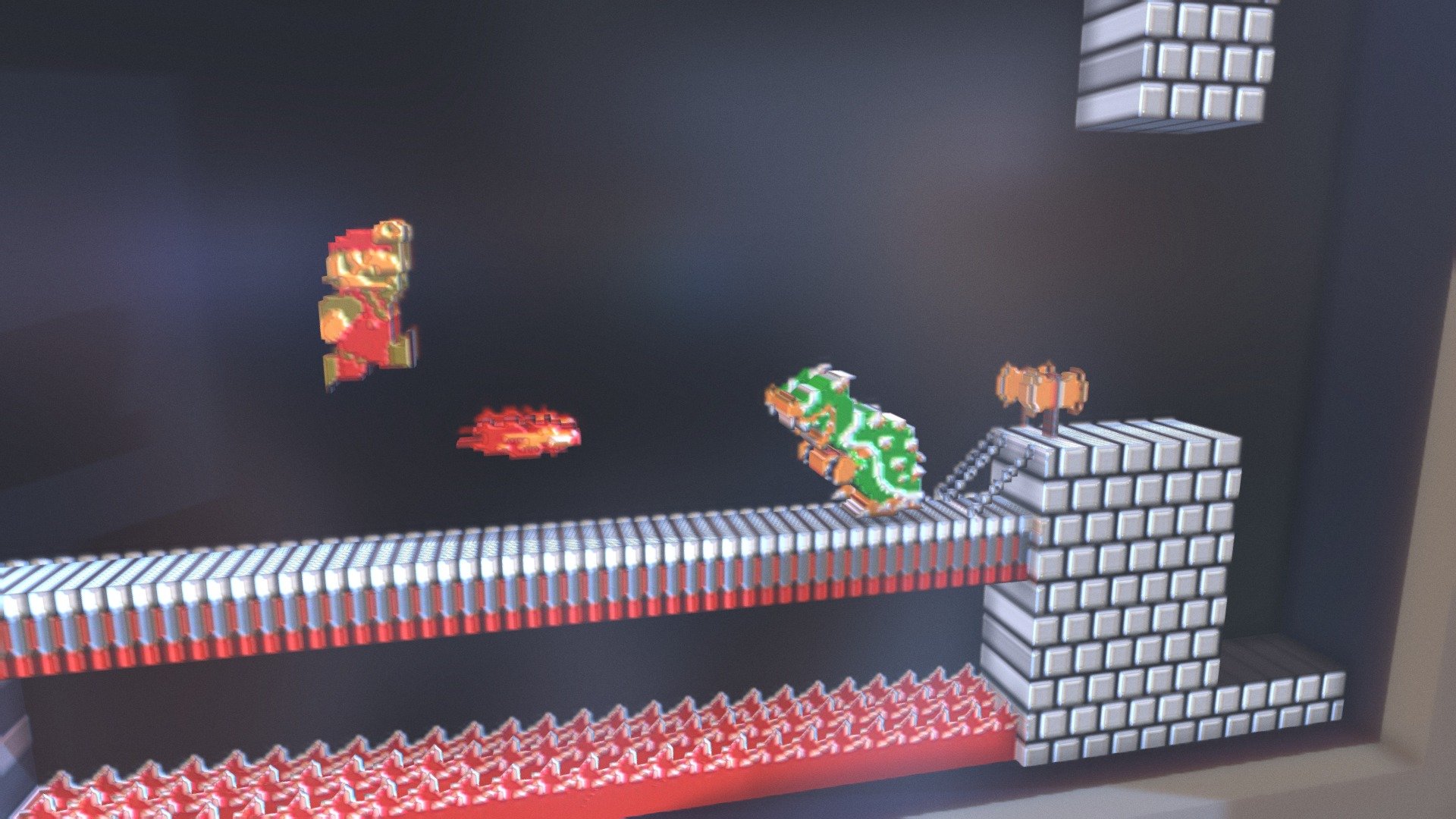 Mario VS Bowser Diorama