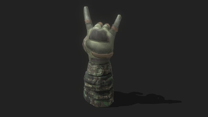 Army Gloves 3D Model