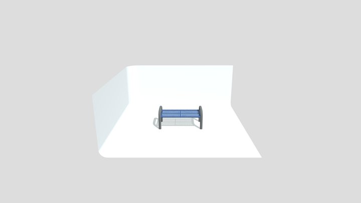 Metal Park Bench 3D Model